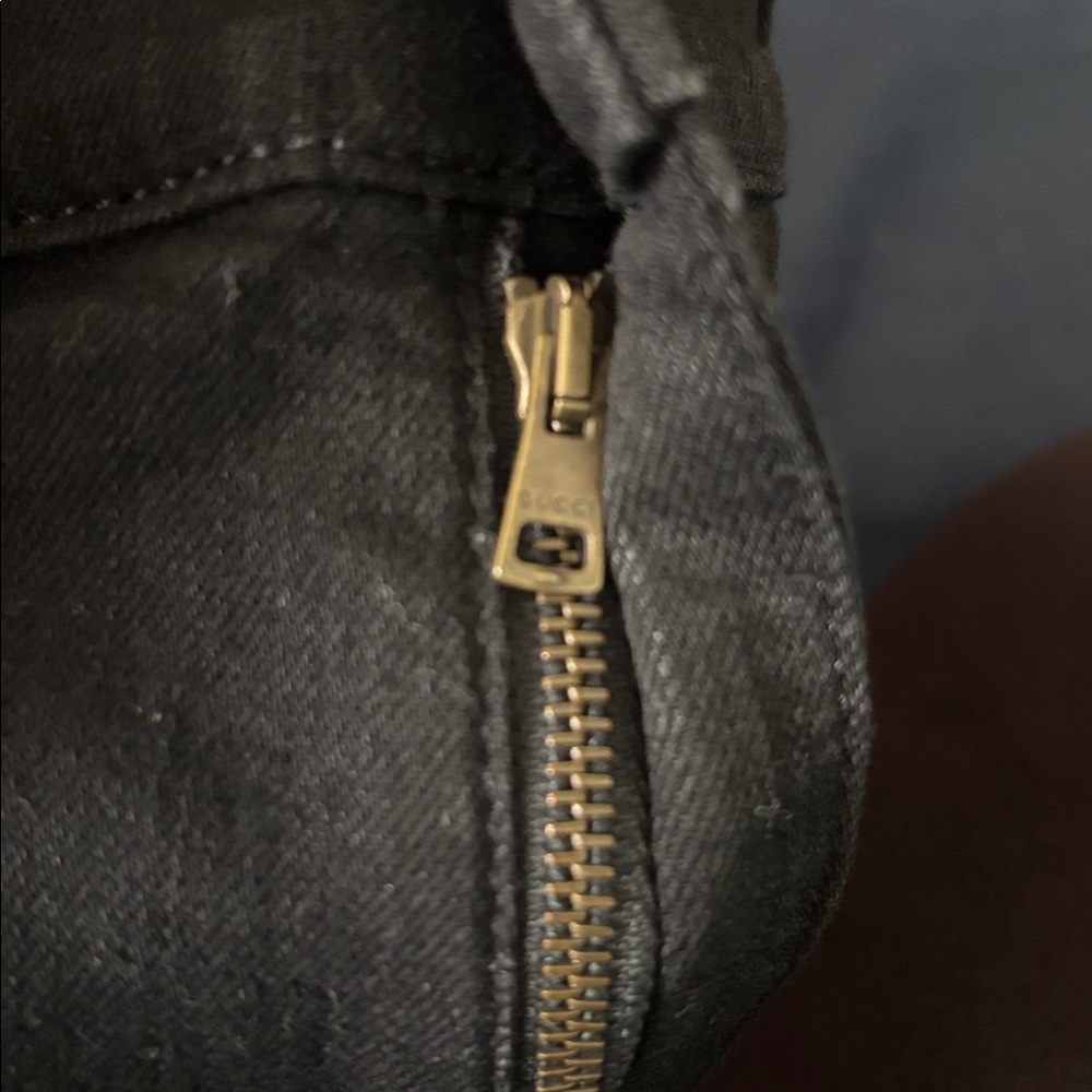 Gucci Black Jeans with Gold Logo - Picture 10 of 14
